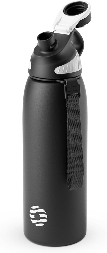 Fjbottle Insulated Stainless Steel Water Bottle, 32 Oz Leakproof Water Bottles, Ice Reusable Tumbler, Double Wall Vacuum Jug, Lightweight Durable for Traveling & Sports, Workout, 32oz