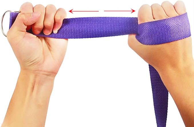 POPETPOP Yoga Stretch Belt 72 Inch Elastic Fitness Stretch Band with Durable Buckle for Flexibility Muscle Stretching and Daily Exercise
