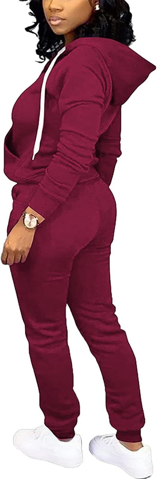 CLOCOR Track Suits for Women Set - Casual 2 Piece Outfits Sweatsuit Pocket Hoodies Long Sleeve with Patchwork Pants Set