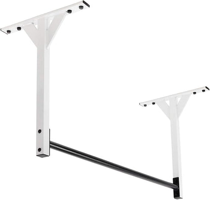 Wall or Ceiling Mount Pull Up Bar with 48” Straight Bar and 22” Risers, Double Wall Mounting Plates Fit 16” or 24” Studs and Joists by Ultimate Body Press
