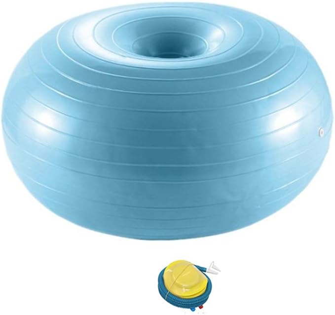 VBESTLIFE Fitness Donut, Exercise Donut Yoga Ball Workout Core Training Stability Ball for Yoga Pilates Balance Training with Inflatable Pump