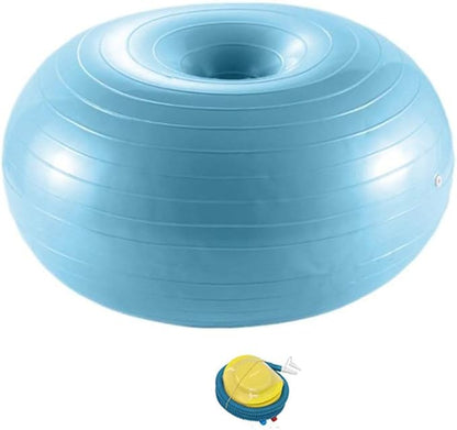 VBESTLIFE Fitness Donut, Exercise Donut Yoga Ball Workout Core Training Stability Ball for Yoga Pilates Balance Training with Inflatable Pump