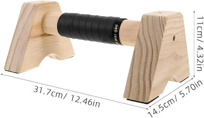 Cabilock Wooden Push up Bars Parallettes Push up Handles Beech Wood Pair 30cm Gymnastic Pushup Stands for Men Women Calisthenics Strength Training Equipment
