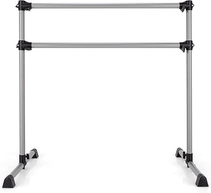 Goplus 4 FT Height Adjustable Ballet Bar, Double Portable Ballet Barre, Freestanding Dance Bar, Fitness Exercise Equipment for Home Gym School, Barre Bar for Kids & Adults
