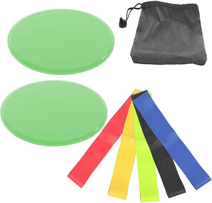 Fitness Sliding Discs ABS Material, 2 Pack, Effective Core Training Equipment for Home Gym Aerobics and Calisthenics in Pink, Black, Red, Blue, Green, Orange