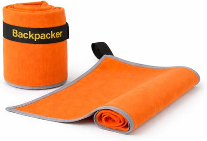 Backpacking Ultralight Quick Dry Microfiber Soft Fast Drying Hand and Face Towel Wash Cloth Camping Yoga Hiking Active Lifestyle Small (Orange, Small)
