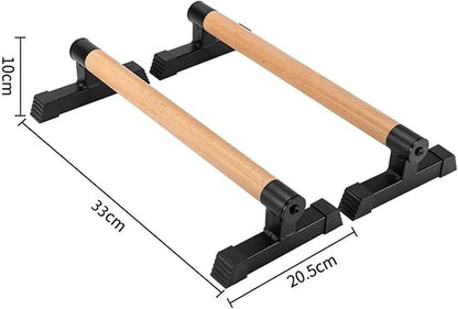 Wood Push up Bars Parallettes Bars Higher Quality Calisthenics Equipment Perfect, Pushup Bar and Handstand Push up Handles for Calisthenics, Fitness, Gymnastics, Aerobics Support 620 Lbs