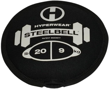 Hyperwear SteelBell - Hyper Flex 4-Way Stretch Neoprene, Patented No-Leak Slam Ball Kettlebell Strength Training - Sustainably Sourced USA Steel Shot