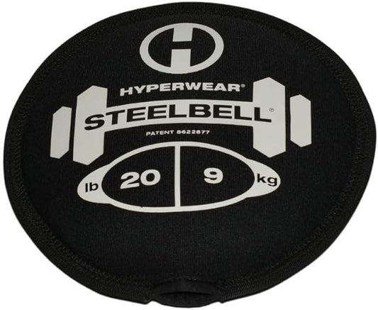 Hyperwear SteelBell - Hyper Flex 4-Way Stretch Neoprene, Patented No-Leak Slam Ball Kettlebell Strength Training - Sustainably Sourced USA Steel Shot
