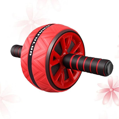 Ab Roller Wheel Fitness Abdominal Wheel with Non-slip Red Grip for Core Strength Training Home Workout Exercise Equipment for Men and Women