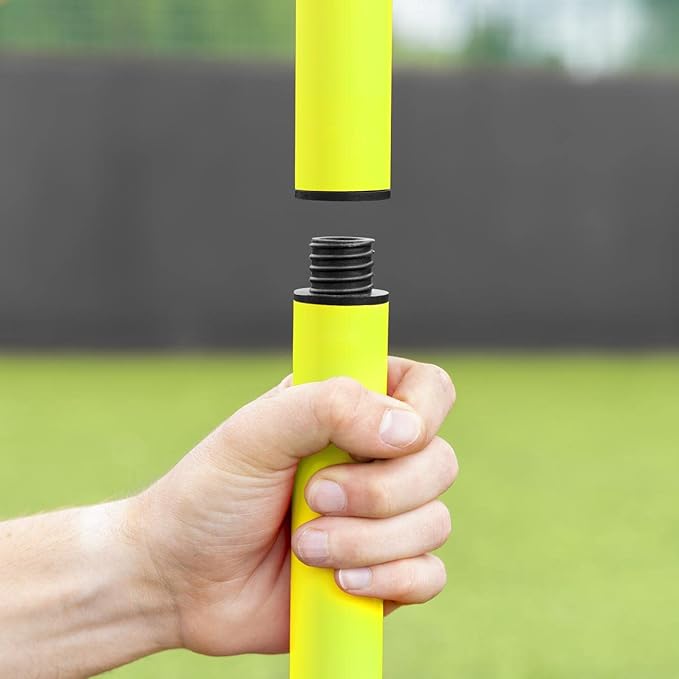 FORZA Slalom Agility Poles | Improve Endurance, Speed & Footwork | Color, Size & Rubber Base Options Available [8 Pack]