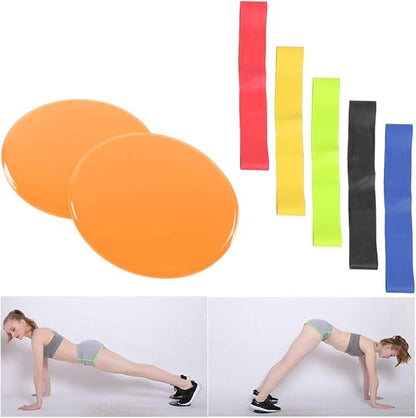 Fitness Sliding Discs ABS Material, 2 Pack, Effective Core Training Equipment for Home Gym Aerobics and Calisthenics in Pink, Black, Red, Blue, Green, Orange