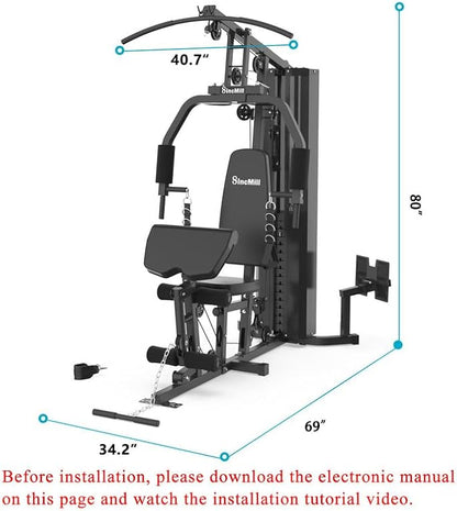 SincMill Home Gym Multifunctional Full Body Workout Equipment for Home Exercise Fitness