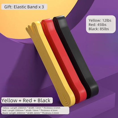Stability Trainer Pad & Pilates Board Set - Non-Slip Foam Balance Exercise Pad,Balance Cushion for Yoga, Pilates, Therapy, and Home Fitness - Includes 3 Resistance Bands (12LB Yellow, 45LB Red, 85LB Black) - Portable and Lightweight