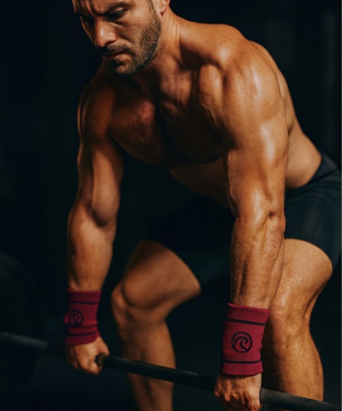 Rehband Wrist Bands Sweat-Absorbing & Supportive Wrist Bands for Training, Gym & Workout, Breathable, Comfortable & Stabilizing