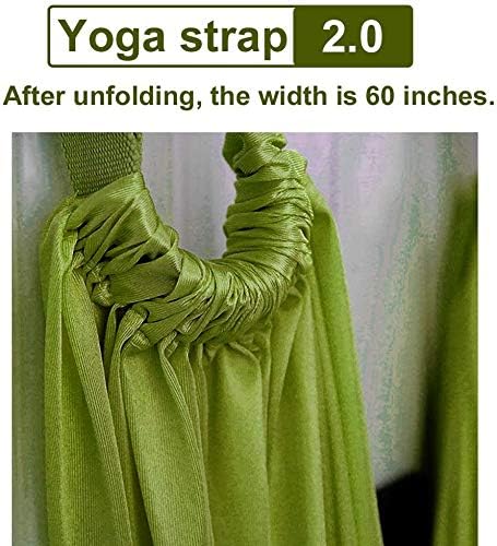 Yoga Stretching Strap, Adjustable Height Leg Stretcher Waist Back Stretch Band Aerial Yoga, Anti-gravity Inversion Exercises Door Flexibility Tensile Trainer for Rehab Pilates Dance Splits (Purple)