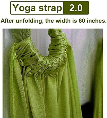 Yoga Stretching Strap, Adjustable Height Leg Stretcher Waist Back Stretch Band Aerial Yoga, Anti-gravity Inversion Exercises Door Flexibility Tensile Trainer for Rehab Pilates Dance Splits (Purple)