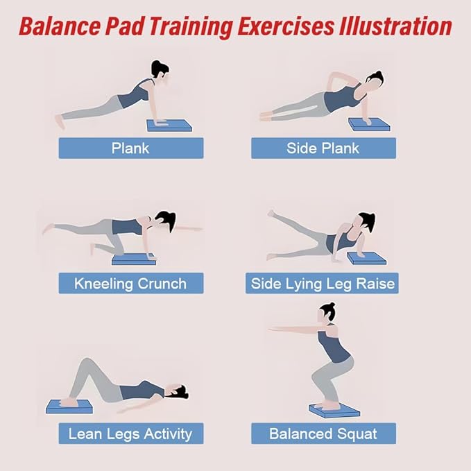Balance Pad 19.68" * 15.75" * 2.4", Extra Large Foam Balance Board Stability Pad Non-Slip Exercise Foam Pad for Rehabilitation Stability Workout Knee and Ankle Exercise Strength Training