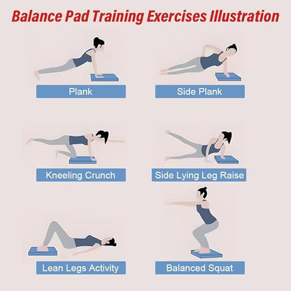 Balance Pad 19.68" * 15.75" * 2.4", Extra Large Foam Balance Board Stability Pad Non-Slip Exercise Foam Pad for Rehabilitation Stability Workout Knee and Ankle Exercise Strength Training
