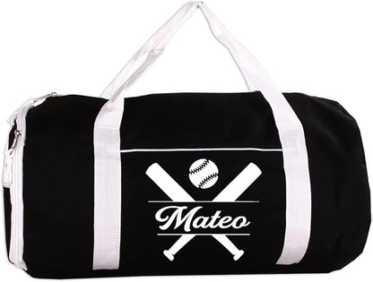 Personalized Sport/Gym Roll Duffel Bag - Baseball