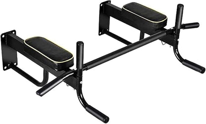 Wall Mounted Pull-Up Bar, Multifunctional Sports Stand for Home Fitness Training, Single and Double Bar Exercise Machine