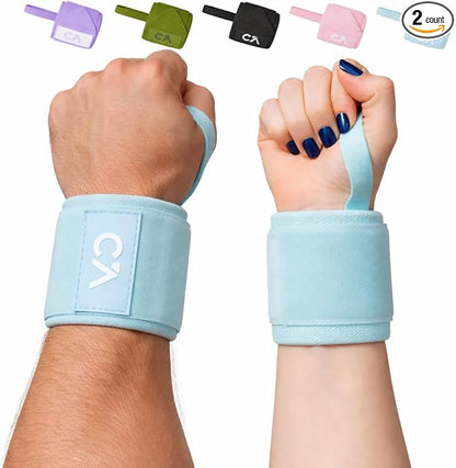 Wrist Wraps for Weightlifting – 12"-18" Adjustable Wrist Support with Thumb Loop, Stable Gym Straps for Bench Press, Powerlifting & Strength Training