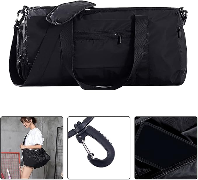 Sports Gym Luggage Travel Bag for Men and Women, Sports Gym Bag, Exercise Duffel Bag, Large Capacity and Light to Carry, Waterproof and Dirt-resistant Foldable Travel Bag ,Gear Black