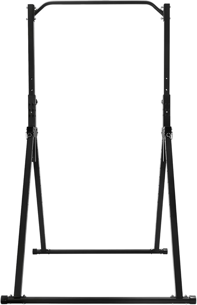 Gdrasuya10 Pull Up Bar Dip Station, Foldable Pullup Bar Free Standing, Height Adjustable Pull Up Bar for Home Gym Strength Training Fitness Equipment, 440LBS