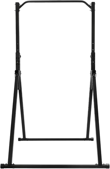 Gdrasuya10 Pull Up Bar Dip Station, Foldable Pullup Bar Free Standing, Height Adjustable Pull Up Bar for Home Gym Strength Training Fitness Equipment, 440LBS