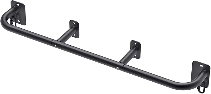 SELEWARE Heavy Duty Wall Mount Pull Up Bar, Joist Mount Chin Up Bar for Doorway, Sturdy Steel Construction, w/Resistance Band Hooks, Fits 32"/36" Wall Studs for Home Gym Strength Training