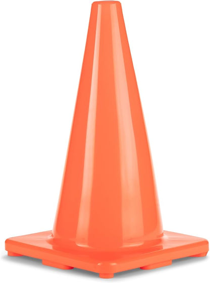 Champion Sports High Visibility Flexible Vinyl Cones for Sports Training, Agility Drills, Field & Gym Marking Sets
