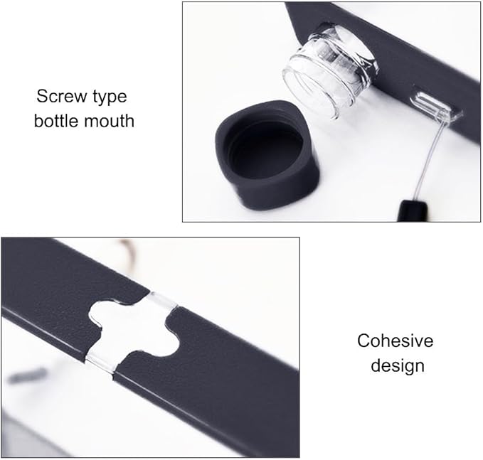 MiOYOOW Square Flat Water Bottle, Portable Transparent Sports Water Cup Reusable Memo Paper Bottles for Outdoor Travel Fitness Gym