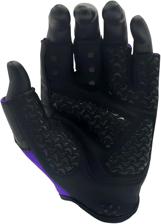Weightlifting Gloves Leather Palm Grip Half Finger Body Building Gym Glove for Exercise Training Fitness Workout Men Women Lifts Made Spandex Materials, Including Genuine Amara Leather