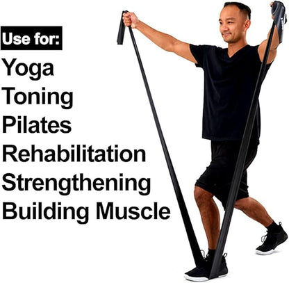 Resistance Band for Working Out | Super Exercise Bands 8,16,24 Yard Bulk Rolls |10 Strengths in Light Medium and Heavy Resistance Bands | Latex Free Workout Bands Including App and e-Book