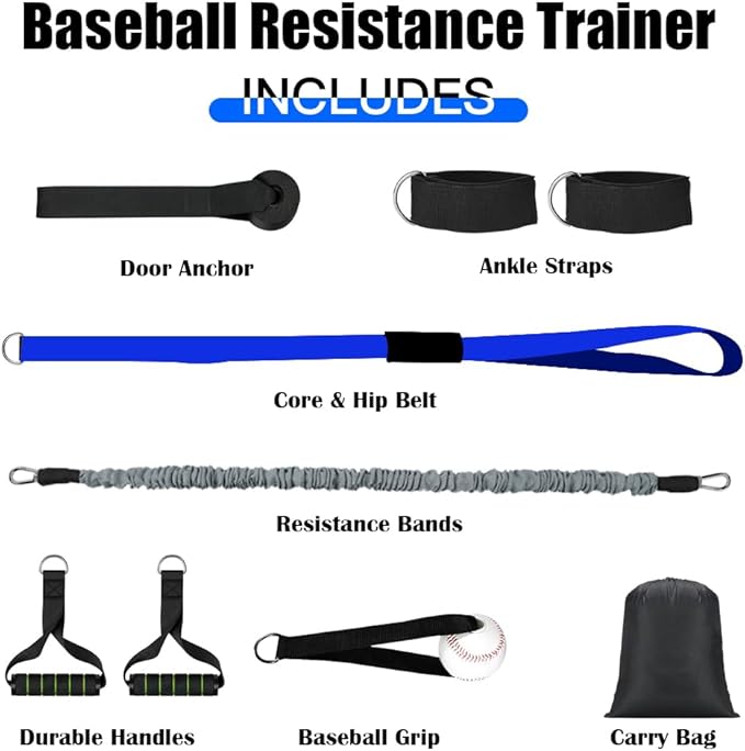 Core & Hip Belt Resistance Band for Baseball & Softball Training