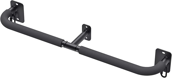 SELEWARE Heavy Duty Wall Mount Pull Up Bar, Joist Mount Chin Up Bar for Doorway, Sturdy Steel Construction, w/Resistance Band Hooks, Fits 32"/36" Wall Studs for Home Gym Strength Training