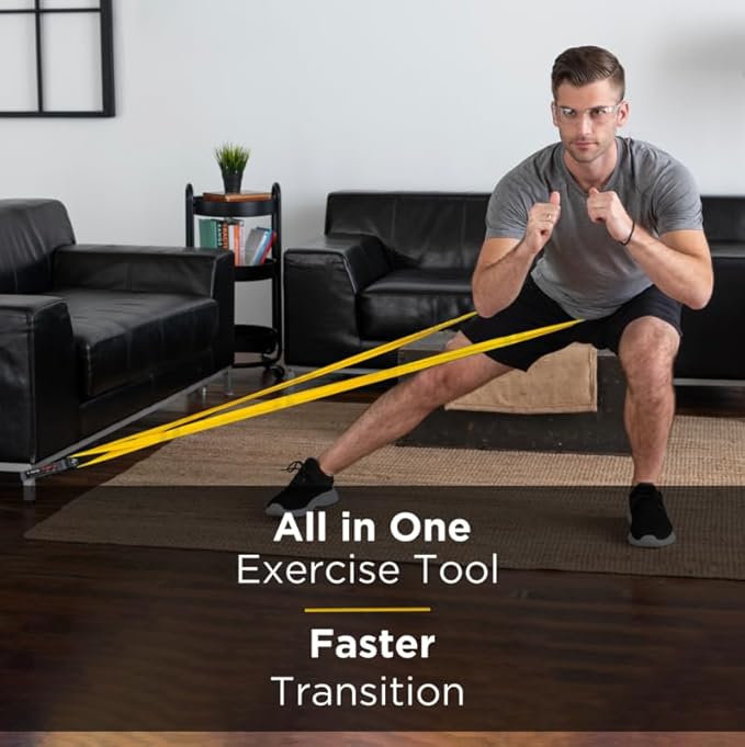 THERABAND CLX Resistance Band with Loops, Fitness Band for Home Exercise and Full Body Workouts, Portable Gym Equipment
