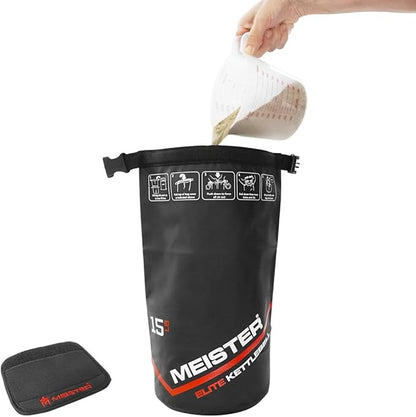 Meister Elite Portable Sand Kettlebell - Soft Sandbag Weight - 15lb / 6.8kg