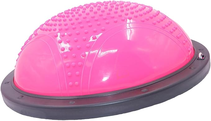 Half Exercise Ball, Balance Trainer Stability Workout ABS Plastic Core Training, with Enhanced Grip Non Material, for Home Gym Office Fitness