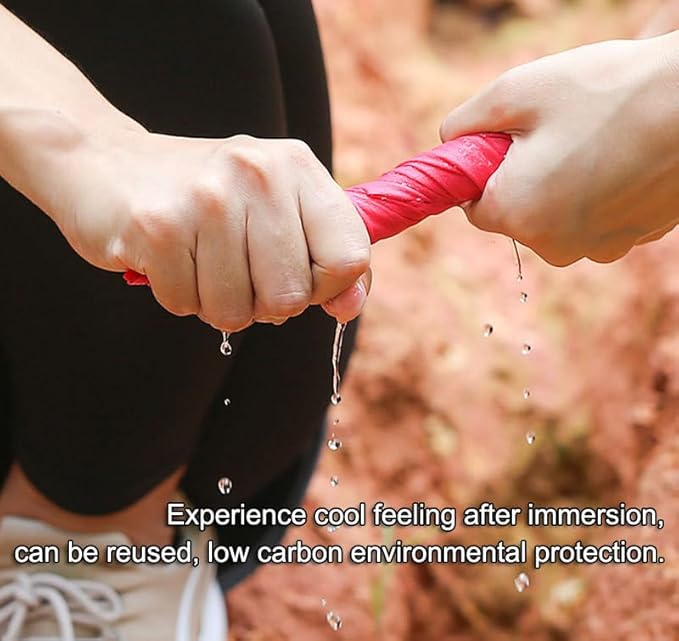 AKOAK Outdoor Travel Quick Drying 40CM Towel with Portable Creative Silicone Box, Microfiber Cold Sports Quick Drying Towel, Gym, Beach, Yoga, Sports Travel (Pink)