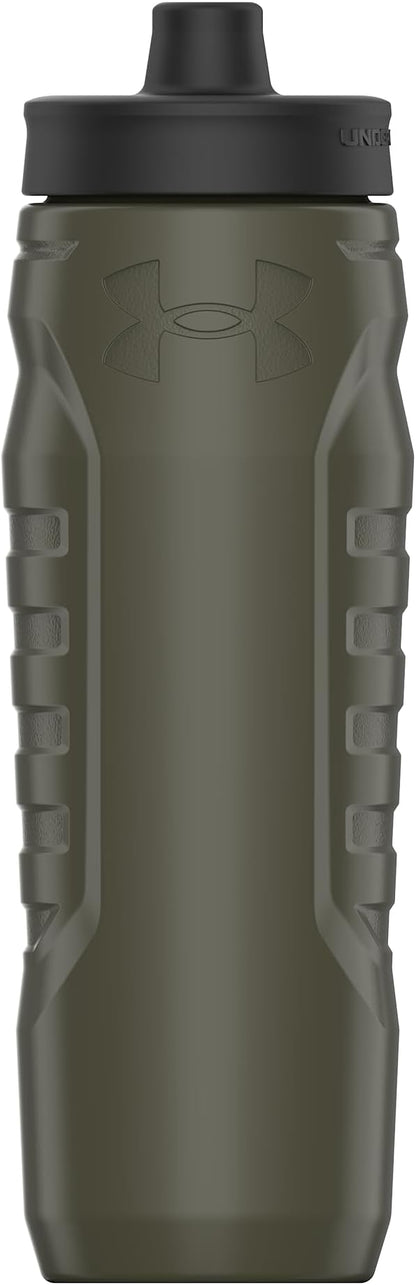 Under Armour Squeeze Water Bottles, 32 oz Water Bottles, Sideline Sports Water Bottle with Quick-Shot Lid, Quick & Easy Hydration, Gym Water Bottles, Squeeze Bottle, 1 32oz