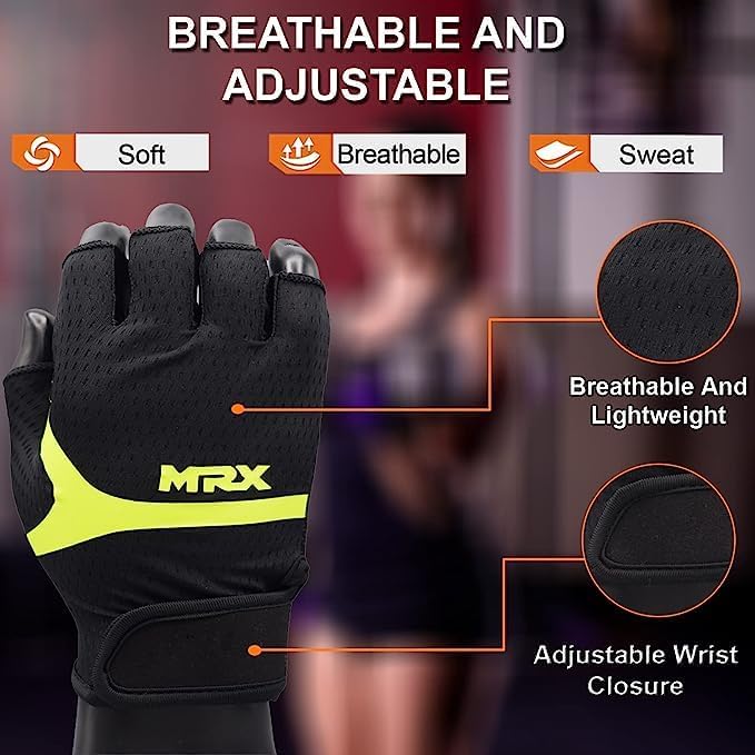 MRX Ladies Weight Lifting Gloves Women Fitness Training Exercise Glove Anti Slip Padded Shock-Absorbing Extra Grip Crossfit Multi Colors