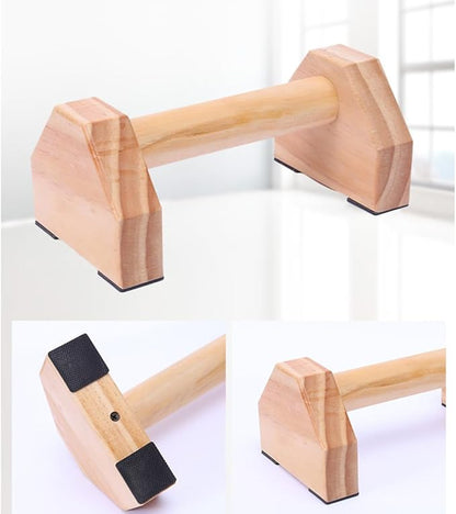 Solid Wood Push-up Frame with Anti-slip Base for Home Workout Muscle Training Device Handstand Bars Calisthenics Parallettes for Enhanced Range of Motion and Wrist Support