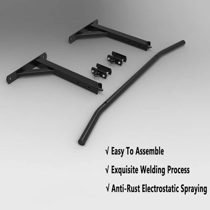 Wall-Mounted Pull Up Bar, for Home Gym Workout Training Heavy Duty Fitness Bar, Home Fitness System with Grommets, 661 Lbs