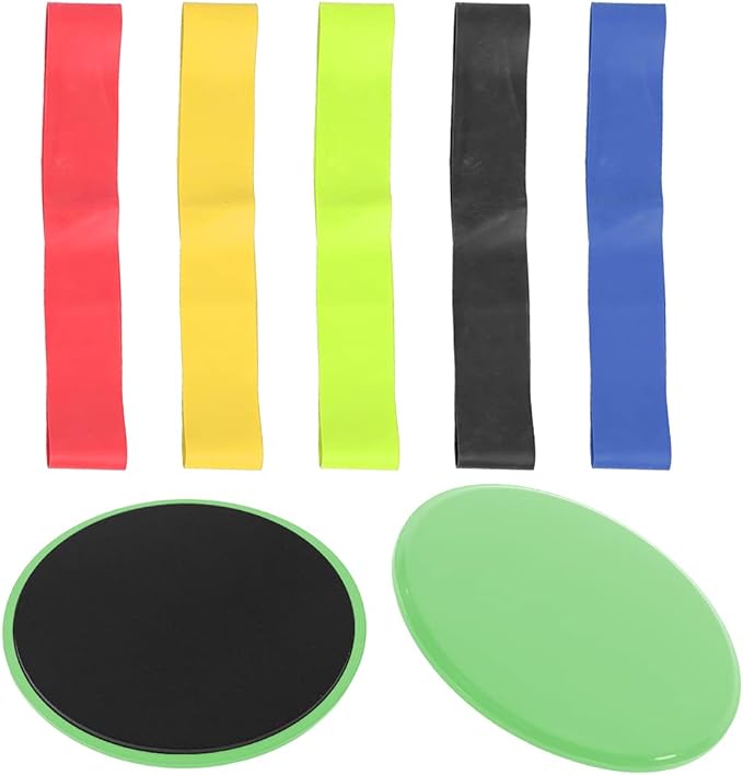 Fitness Sliding Discs ABS Material, 2 Pack, Effective Core Training Equipment for Home Gym Aerobics and Calisthenics in Pink, Black, Red, Blue, Green, Orange