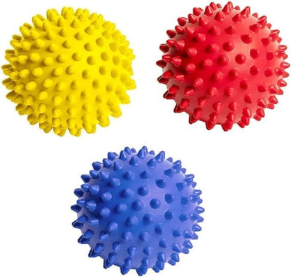 3Pcs Spiky Massage Balls Muscle Roller Massage Ball for Deep Tissue Muscle Recovery Plantar Fasciitis Back Shoulder Pain Relief Foot Muscle