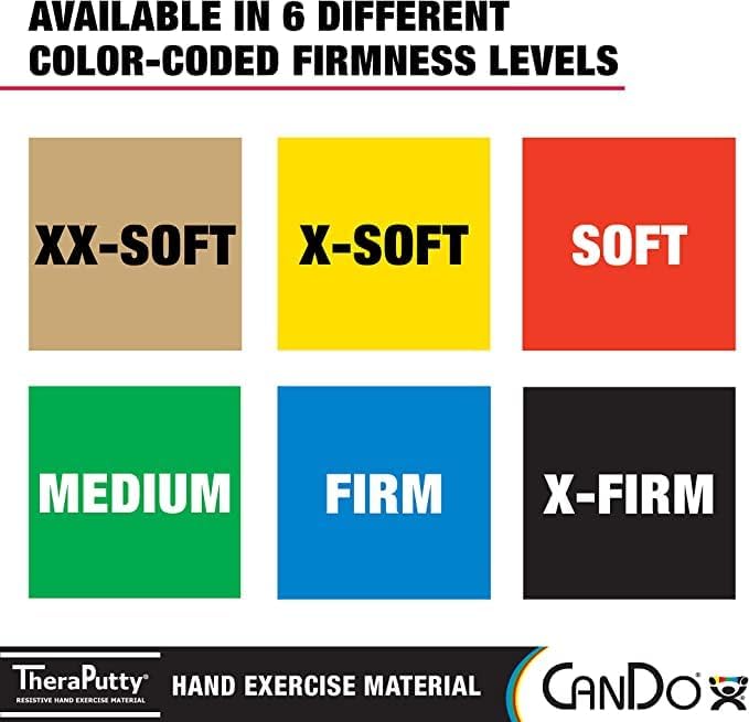 CanDo TheraPutty Standard Hand Exercise Putty For Rehabilitation, Exercises, Hand Therapy, and Occupational Therapy. Use To Strengthen Hand Muscles, Improve Fine Motor Skills, And Decrease Stress