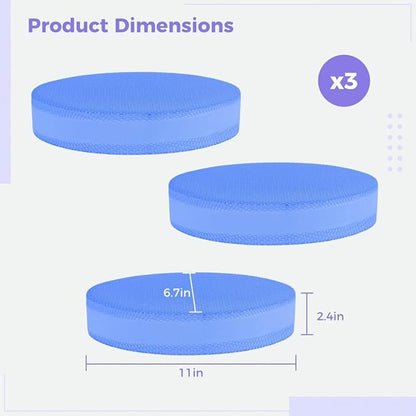 3 Pcs Foam Balance Pad, Exercise Trainer Foam, Cushion for Rehabilitation and Physical Therapy, Yoga, Pilates, Workouts, Balance Training Pads