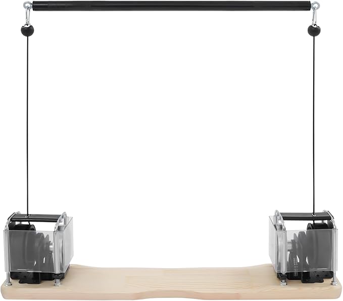 Pilates Bar Kit with Resistance Bands, Gym Strength Training Equipment for Hip, Back, Arm, Full-Body Workouts, Home Gym Strength Training Equipment, Anti-Slip Long Pole, Stable Base