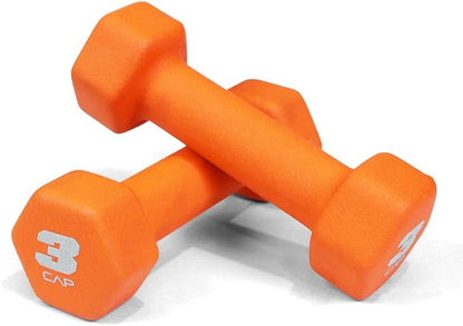 WF Athletic Supply Vibrant Multiple Color Hex Shaped Neoprene Dumbbells/Hand Weights with Non-Slip Grip for Home Gym Equipment Workouts Strength Training Free Weights - Sold in Pairs